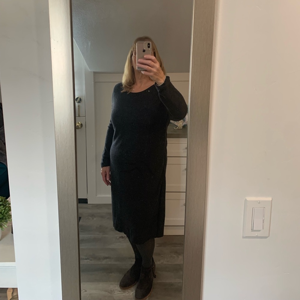 Eileen Fisher Grey Italian Yarn Dress - XL